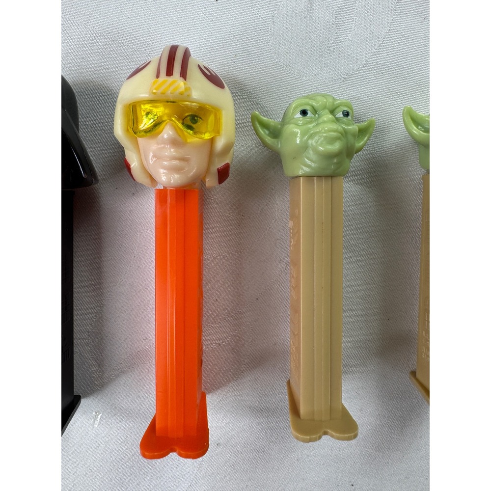 Star Wars Pez Dispenser Lot of 7 Yoda Darth Vader Princess Leia Chewbacca C-3PO - Picture 4 of 16